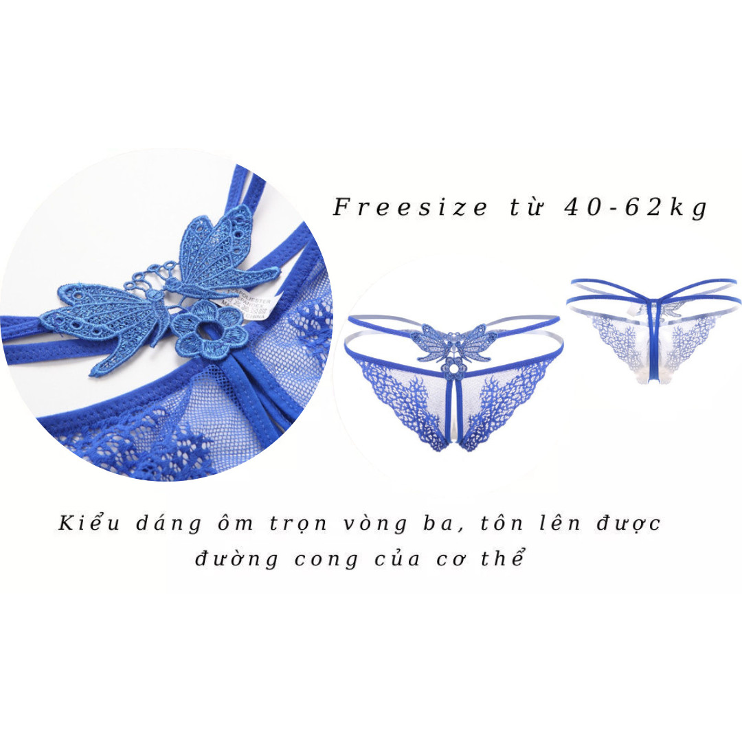 Combo 2 quần lót lọt khe ren hở mông, quần chip nữ, quần lót nữ sexy không đáy, hở đáy gợi cảm quyến rũ LYEQ070