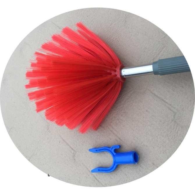 Chổi quét trần quét mạng nhện kiêm cây treo inox đa năng đầu dài 2.8m - Cây khều đồ phất trần quét mạng nhện kiêm cây lau kính đa năng