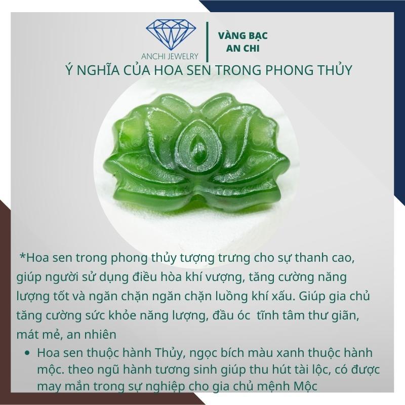 Vòng tay charm hoa sen màu xanh ngọc Anchi jewelry