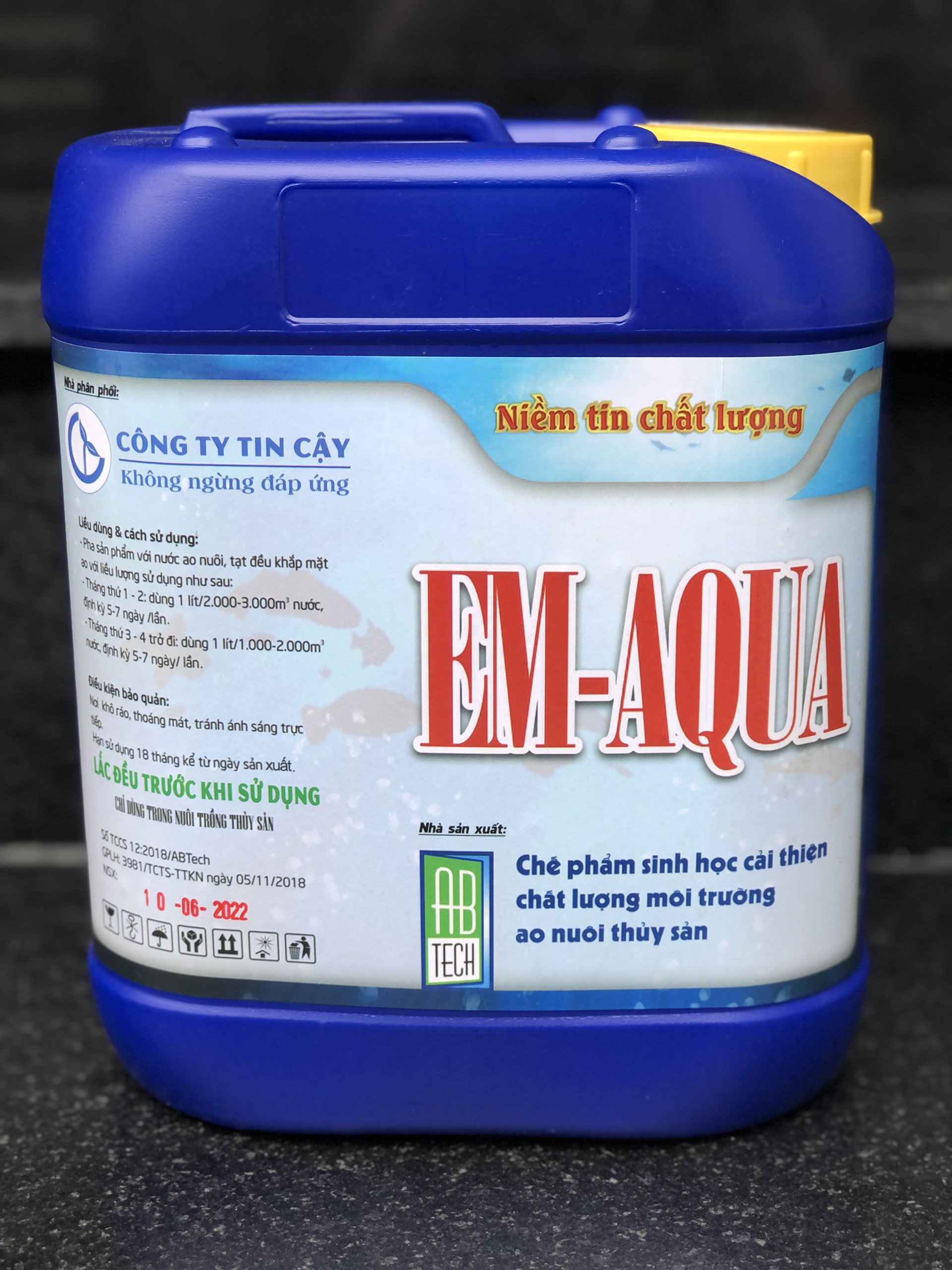 Chế Phẩm Sinh Học EM-AQUA Chuyên Dùng Trong Ao Nuôi Tôm, Cá