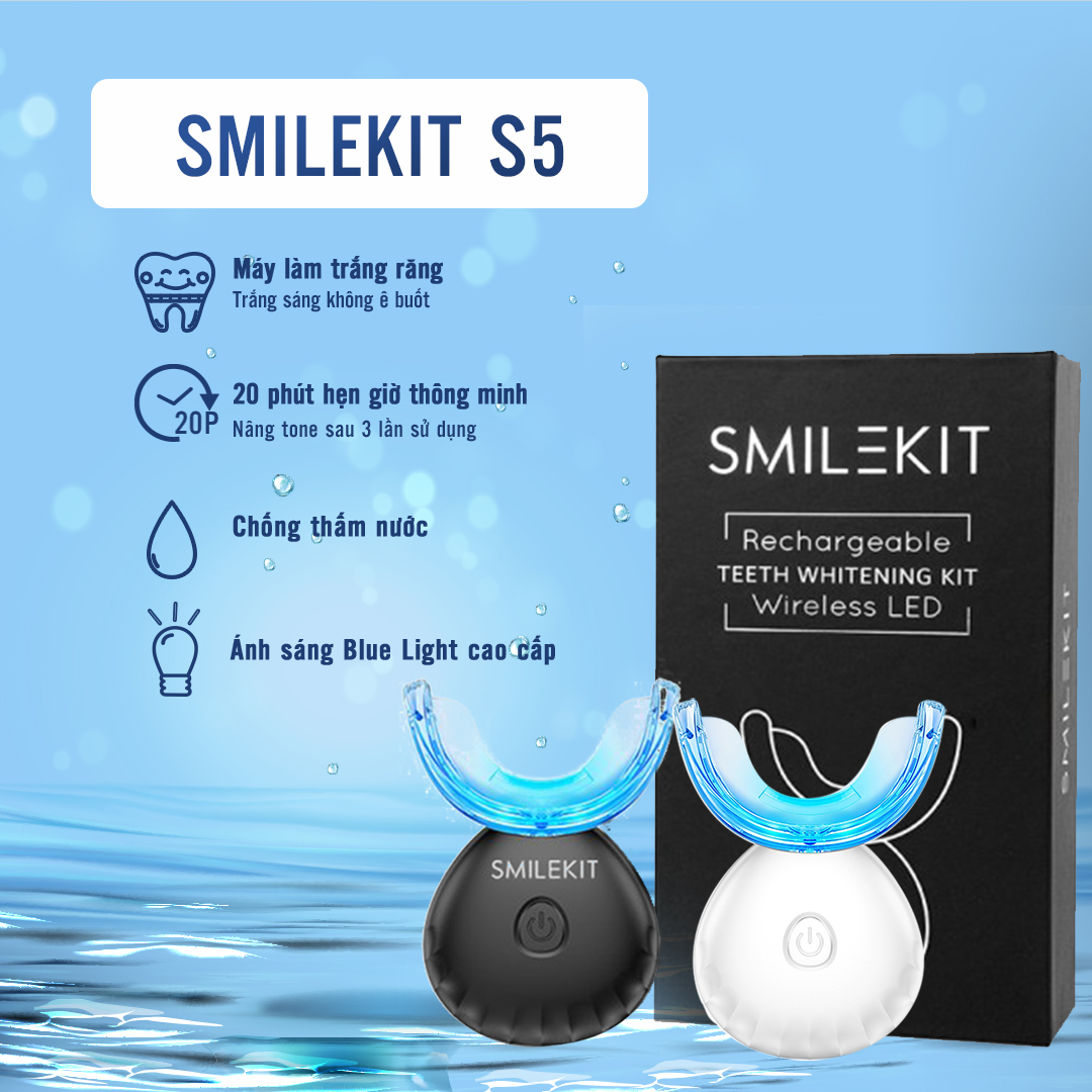 Máy Làm Trắng Răng Sothing SMILEKIT, Tẩy trắng răng không gây ê buốt, giúp răng trắng sáng chắc khỏe