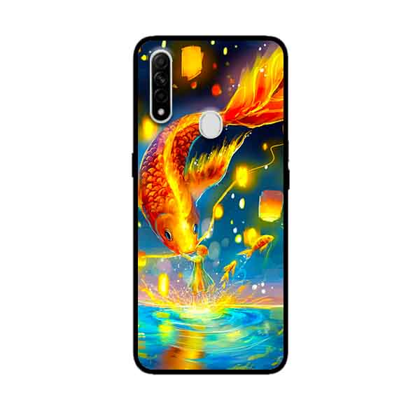 Ốp Lưng in cho Oppo A31 Mẫu Cá Chép Vàng̣ - Hàng Chính Hãng