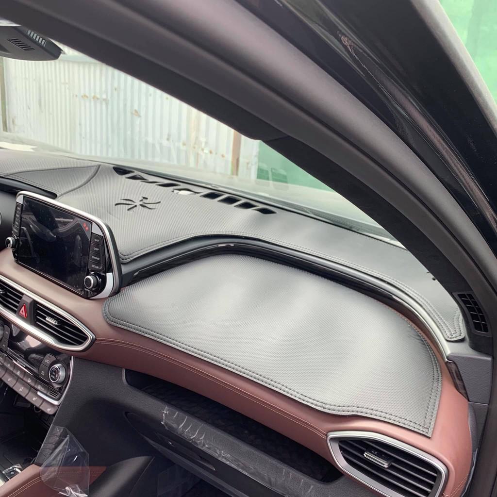 Santafe, Thảm Taplo Da Carbon Xe Santafe 2019 2020