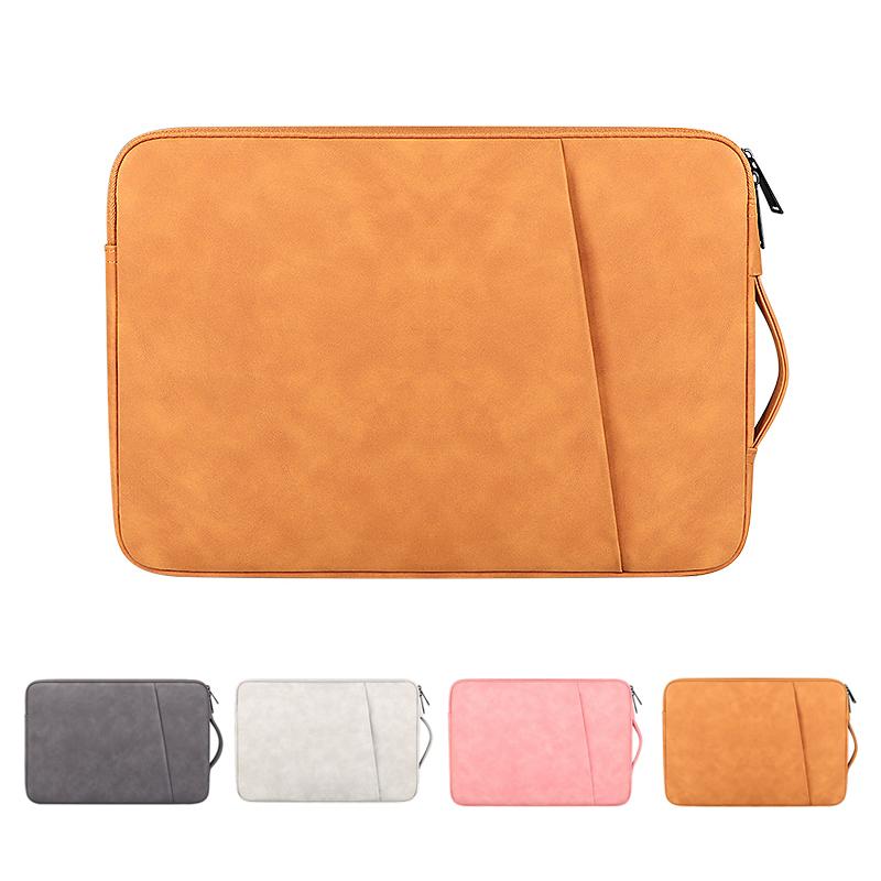 Mới Laptop Chất Liệu Da PU Cao Cấp Cho Macbook Air Pro Dell Asus HP Acer Túi Xách 13 14 15 15.6 Inch tay Nữ Tính
