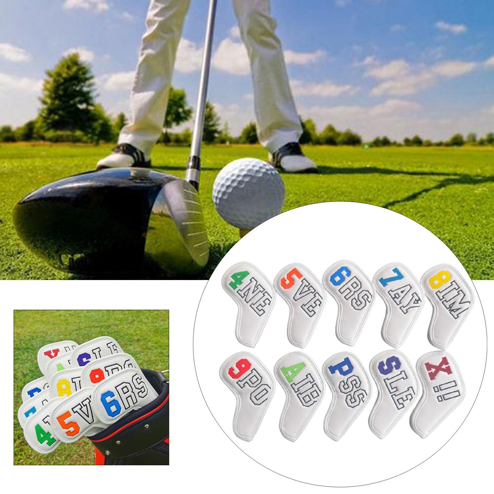 Golf Iron Headcover Set Wedges 4-9,P,S,A,X Club Head Cover Protector