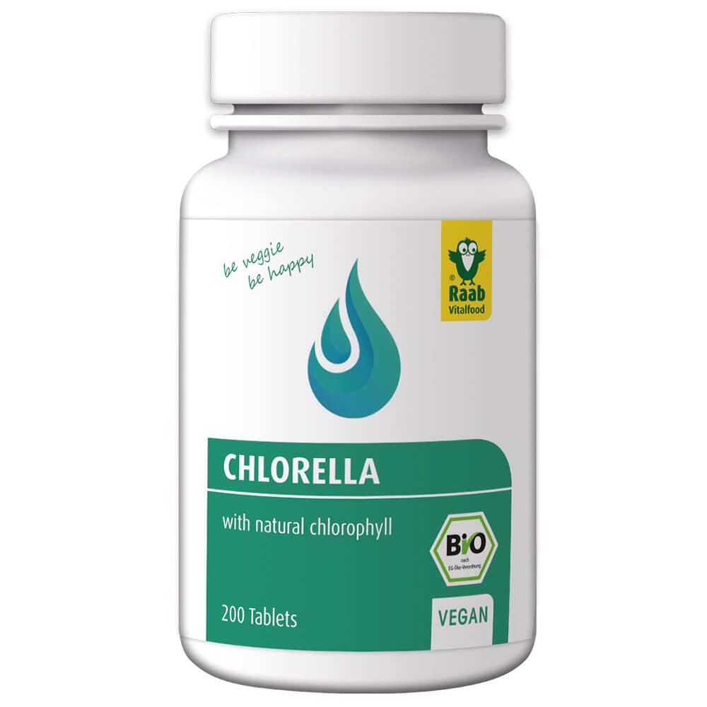 Tảo lục hữu cơ Chlorella Raab Vitalfood 200 viên