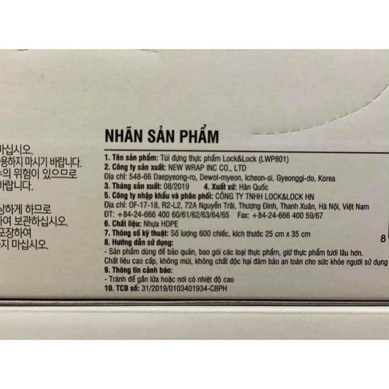 Hộp 600 Chiếc Túi Nhựa PE Cao Cấp Đựng Thực Phẩm LWP801 25*35 (cm) LWP801 (cam kết hàng chuẩn, y hình)