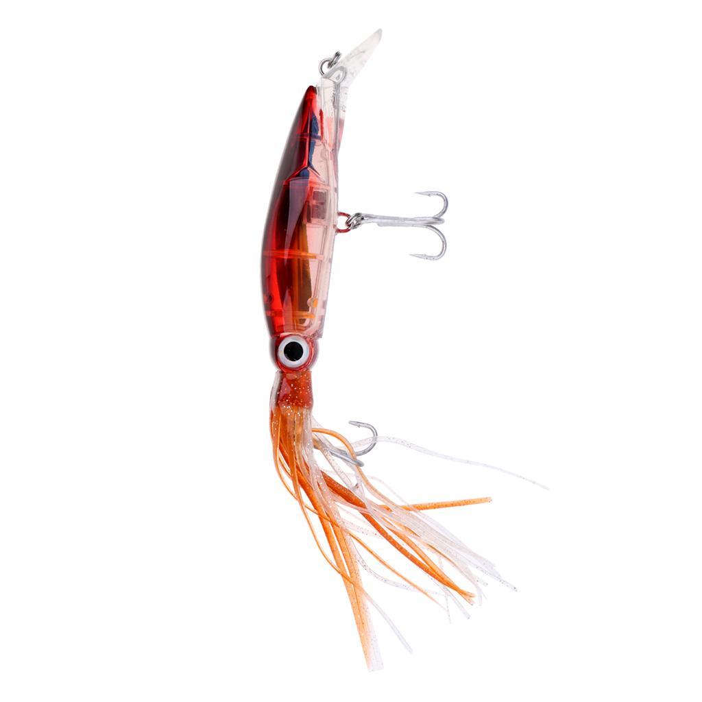 3-4pack Squid Jig Fishing Tackle Bait Hook Tuna Marlin Trolling Lure Brown