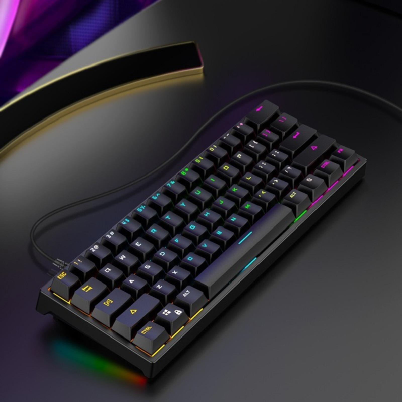 61 Keys Mechanical Keyboard RGB Illuminated Multi Color