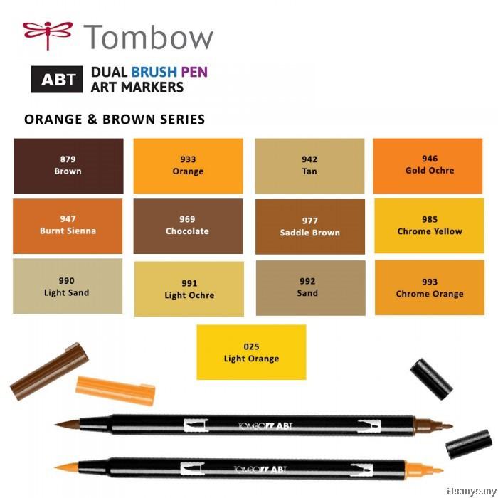 TONE NÂU, CAM - BÚT CỌ TOMBOW ABT DUAL BRUSH PENS