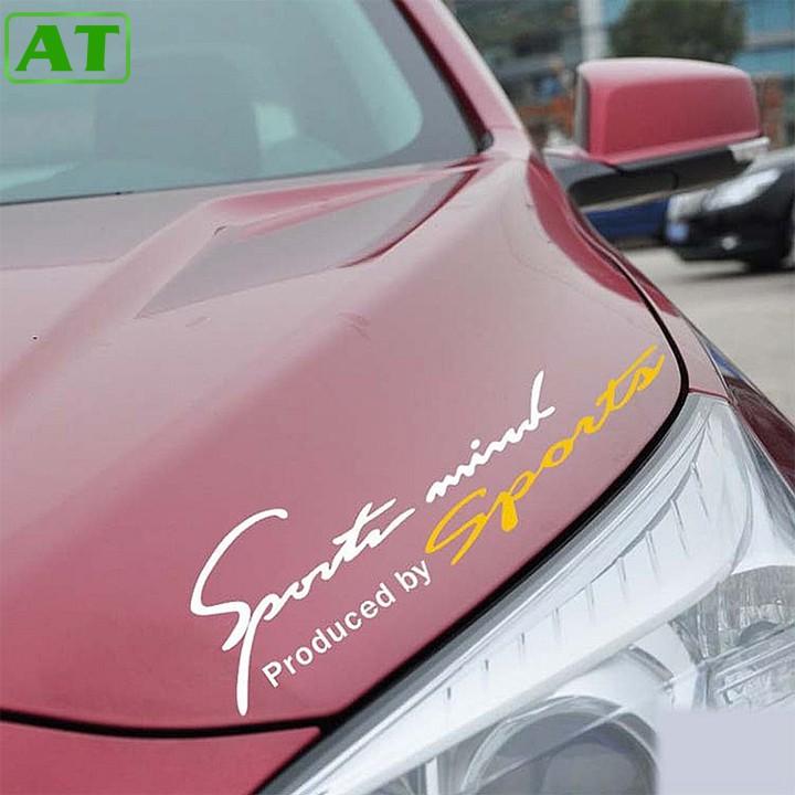Decal Sport Mind Trang Trí Ô Tô Xe Hơi Kích Thước 32cm Phong Cách Thể Thao