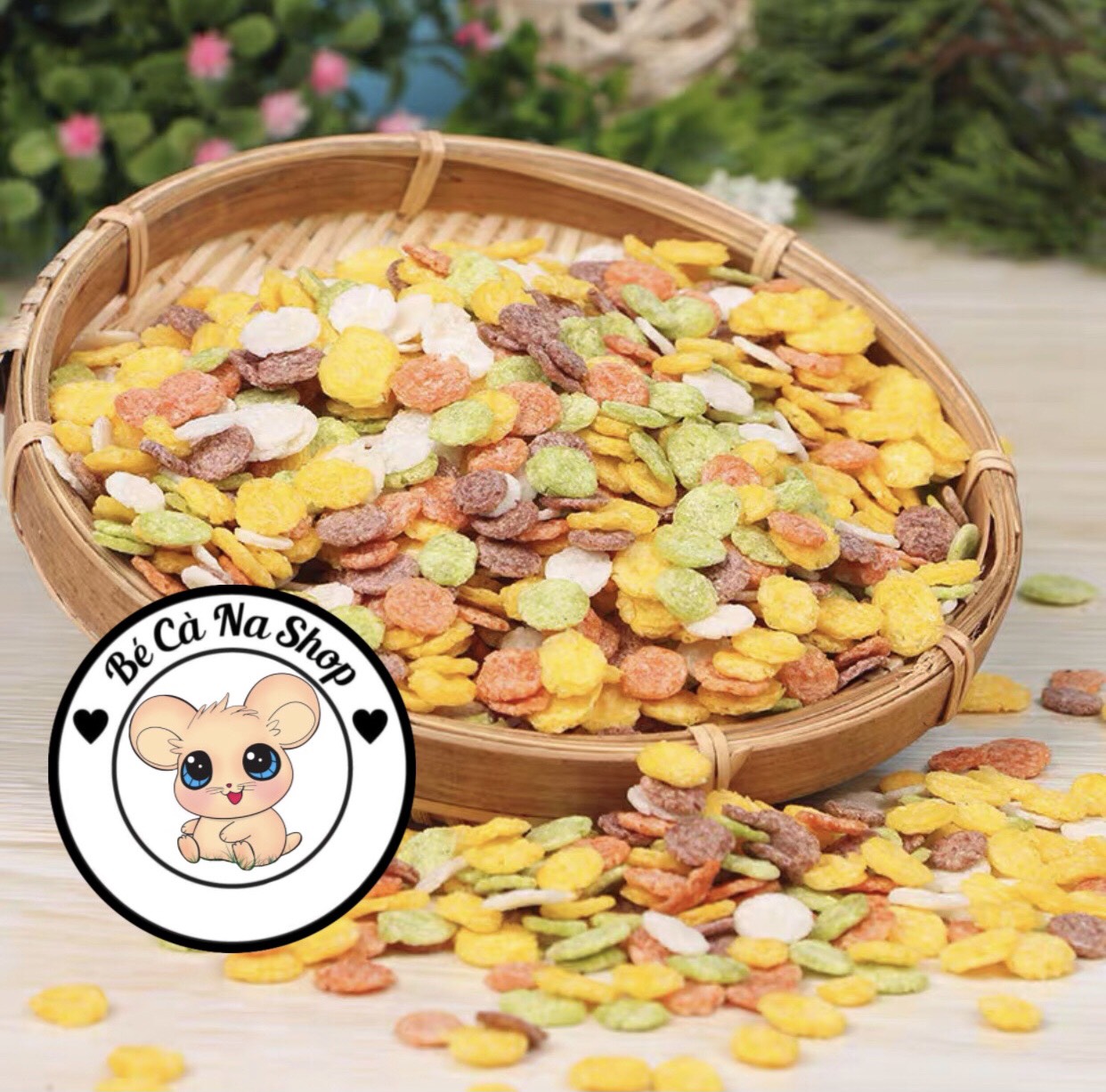 Bắp dẹp vị rau củ thức ăn bánh xốp cho hamster thỏ bọ sóc chinchilla...