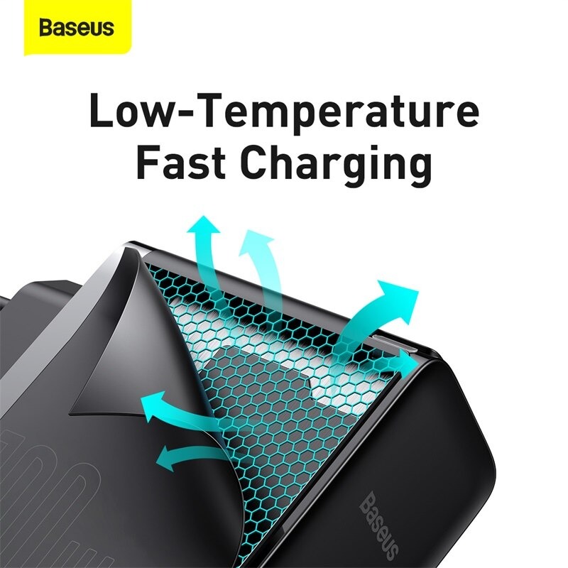 Bộ sạc siêu nhanh Baseus GaN2 Fast Charger 1C 100W (GaN2 Technology, QC5.0/QC4.0/PD3.0/ PPS Multi Quick Charge Protocol Support) - Hàng Chính Hãng 