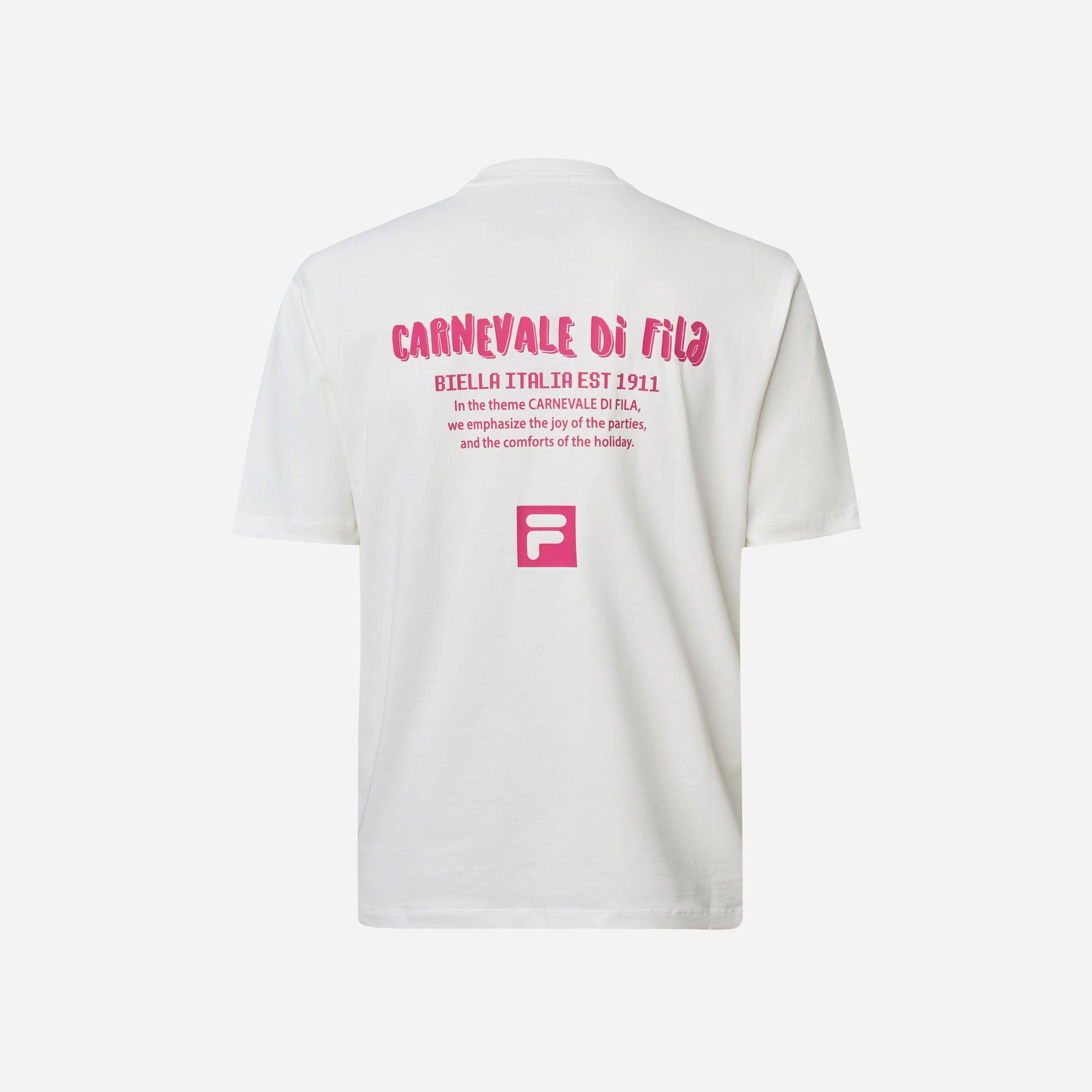 Áo thun tay ngắn thời trang unisex Fila Carnevale Di Fila - FW2RSF1017X-WHI