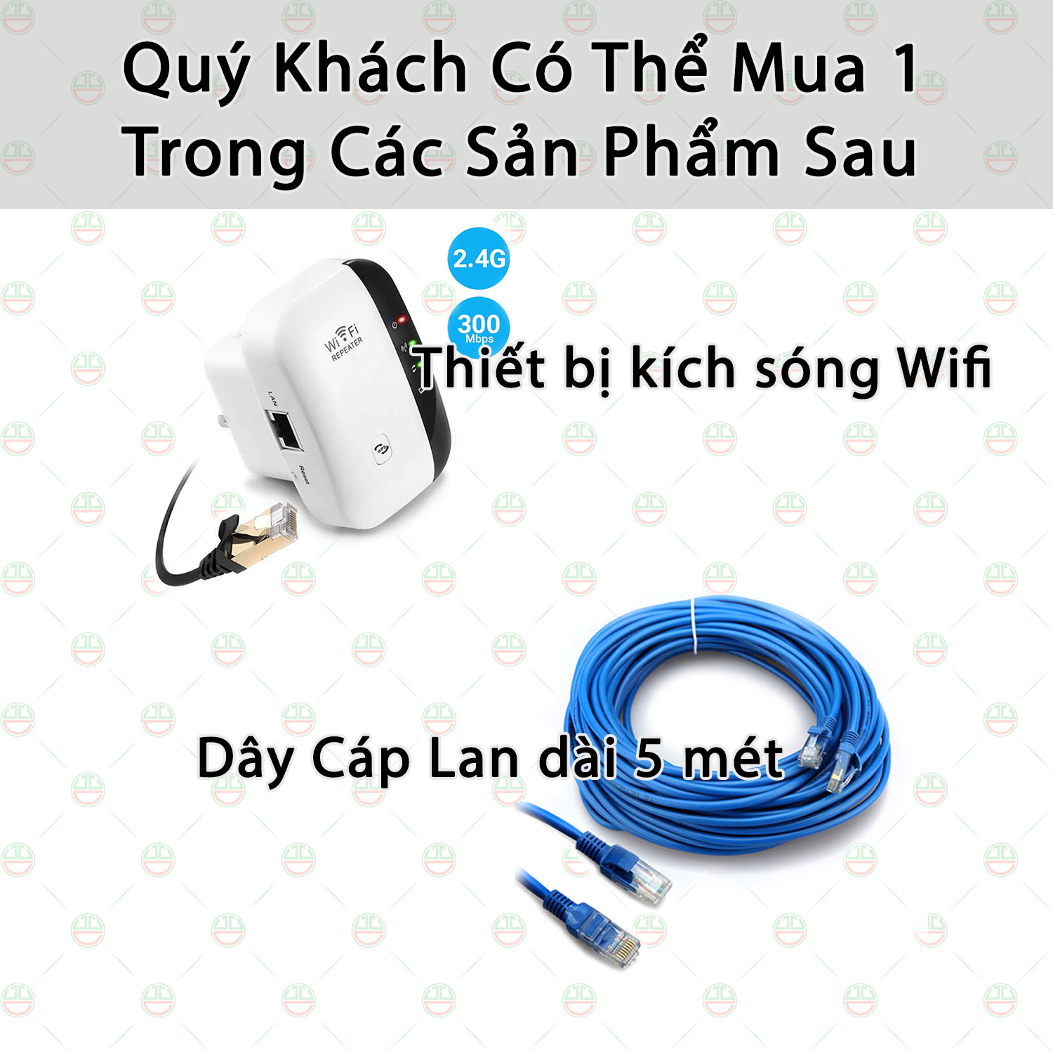 Kích Sóng Wifi Mạnh Mẽ KhoNCC Hàng Chính Hãng Tăng Cường Khoảng Cách - Chuẩn N 300Mbps - Phủ Nhà Nhiều Tầng - Hàng Quán Ăn Cafe Sân Vườn