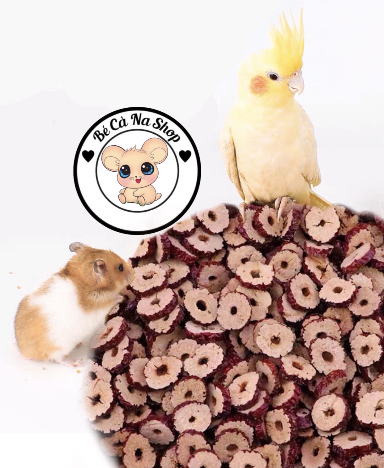 Táo đỏ sấy khô cho hamster