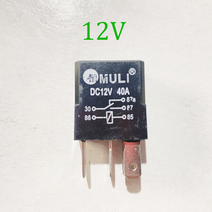 Hộp 20 Rơ Le Điều Hòa Ô Tô 5 Chân 12V 40A hoặc 24V 40A Màu Đen