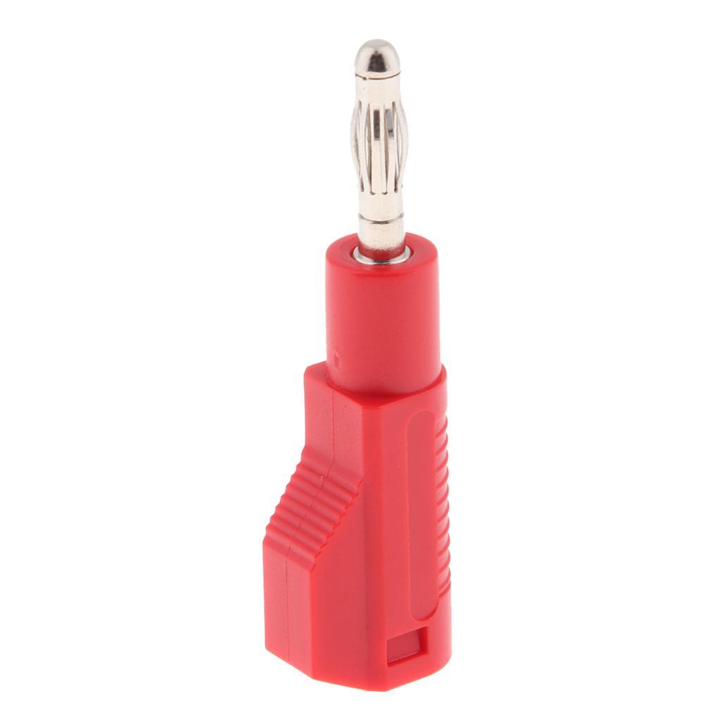 Banana Plug Gold Plated Stackable 4mm Speaker Connector Black Red X 10 PCS