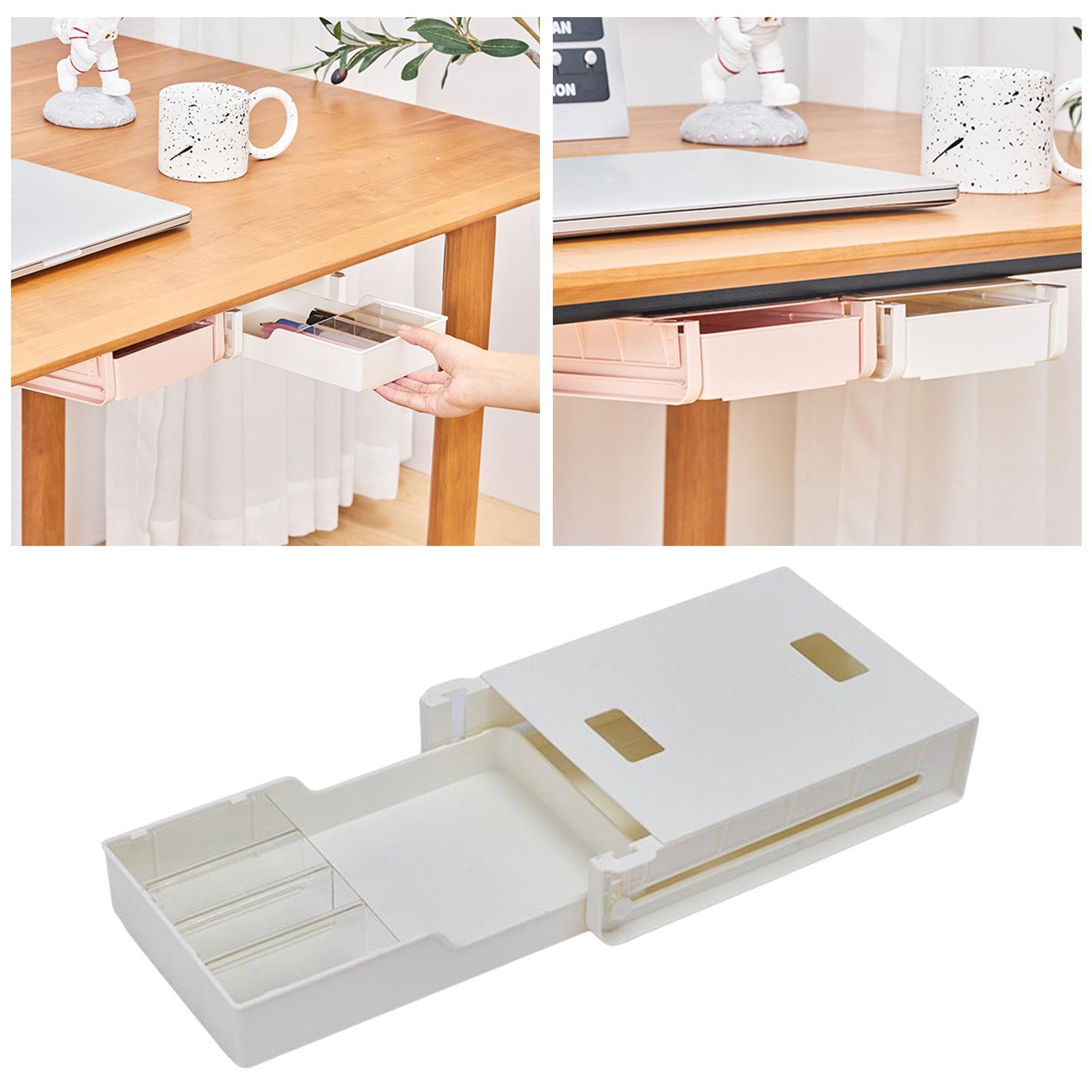 Under Desk Drawer Accessories Storage Box Hidden Desk Drawer for Storage