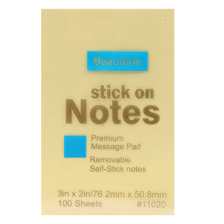 Lốc 6 Xấp Giấy Note Beautone (76.2 x 50.8 mm) - Vàng