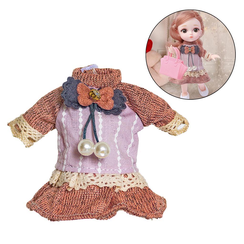 16cm Doll Dress Clothes for 1/12 BJD Doll Kids Toys Type A