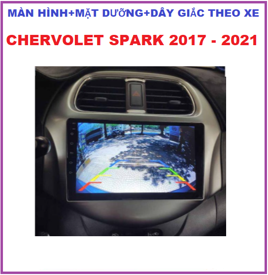 BỘ Màn hình ô tô dvd android 9 inch cho xe CHER.VOLET-SPARK 2017-2021 Kèm mặt dưỡng+ chọn bộ dây giắc.Đầu dvd lắp sim 4G-phát wifi ram1G-rom32G tích hợp vô lăng,camera, youtobe..