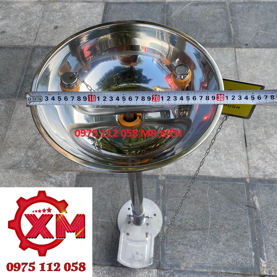 Bồn rửa mắt khẩn cấp loại Đứng có chân đạp Inox 304