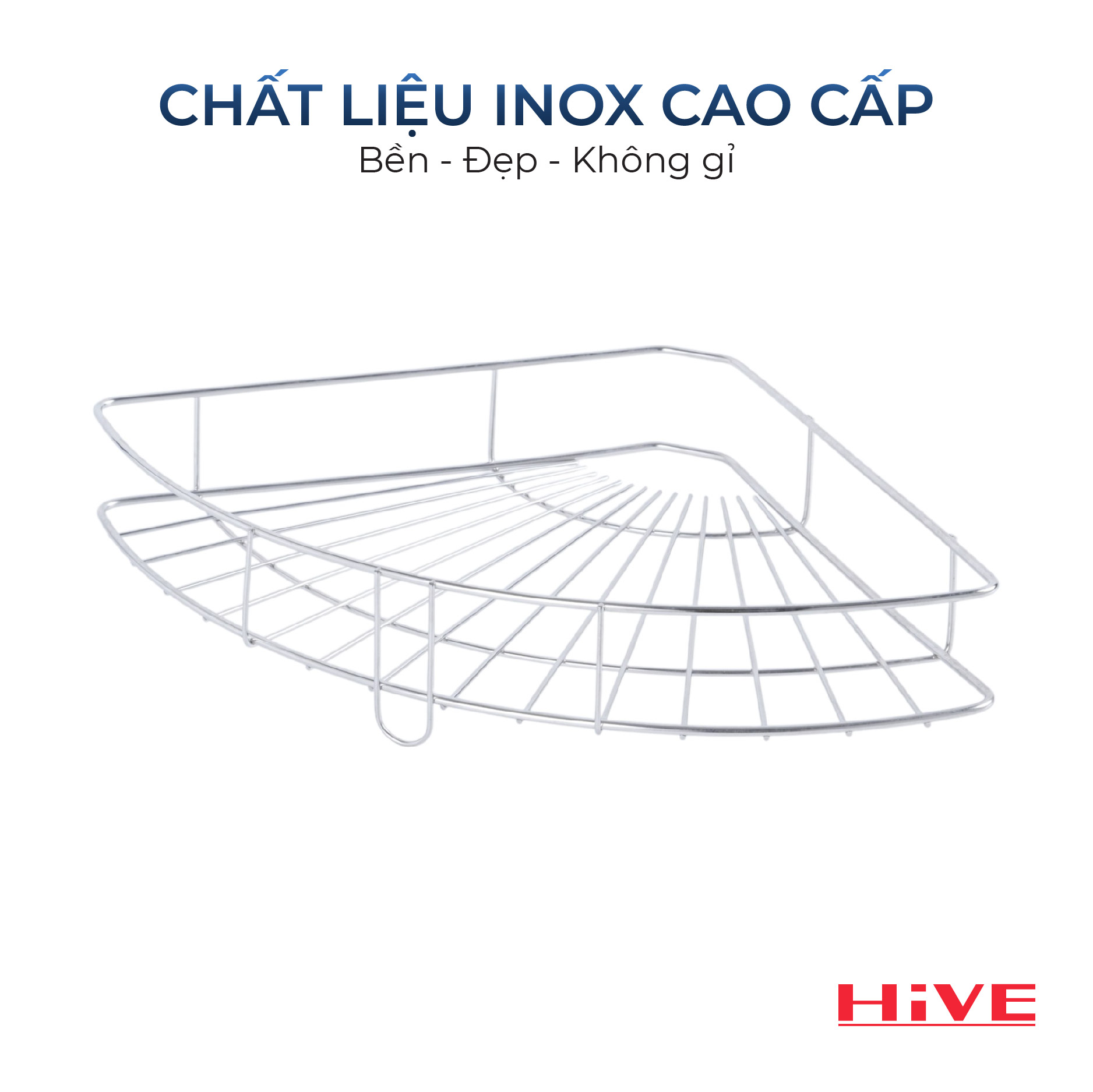KỆ GÓC TAM GIÁC HiVE INOX CAO CẤP