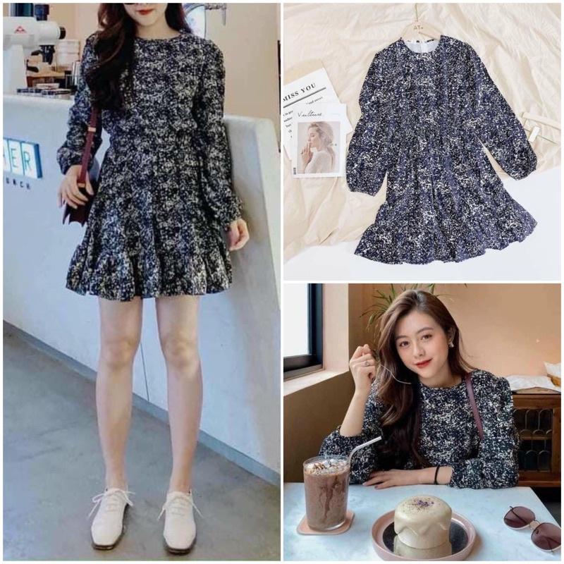 Đầm hoa vintage chun eo siêu hót