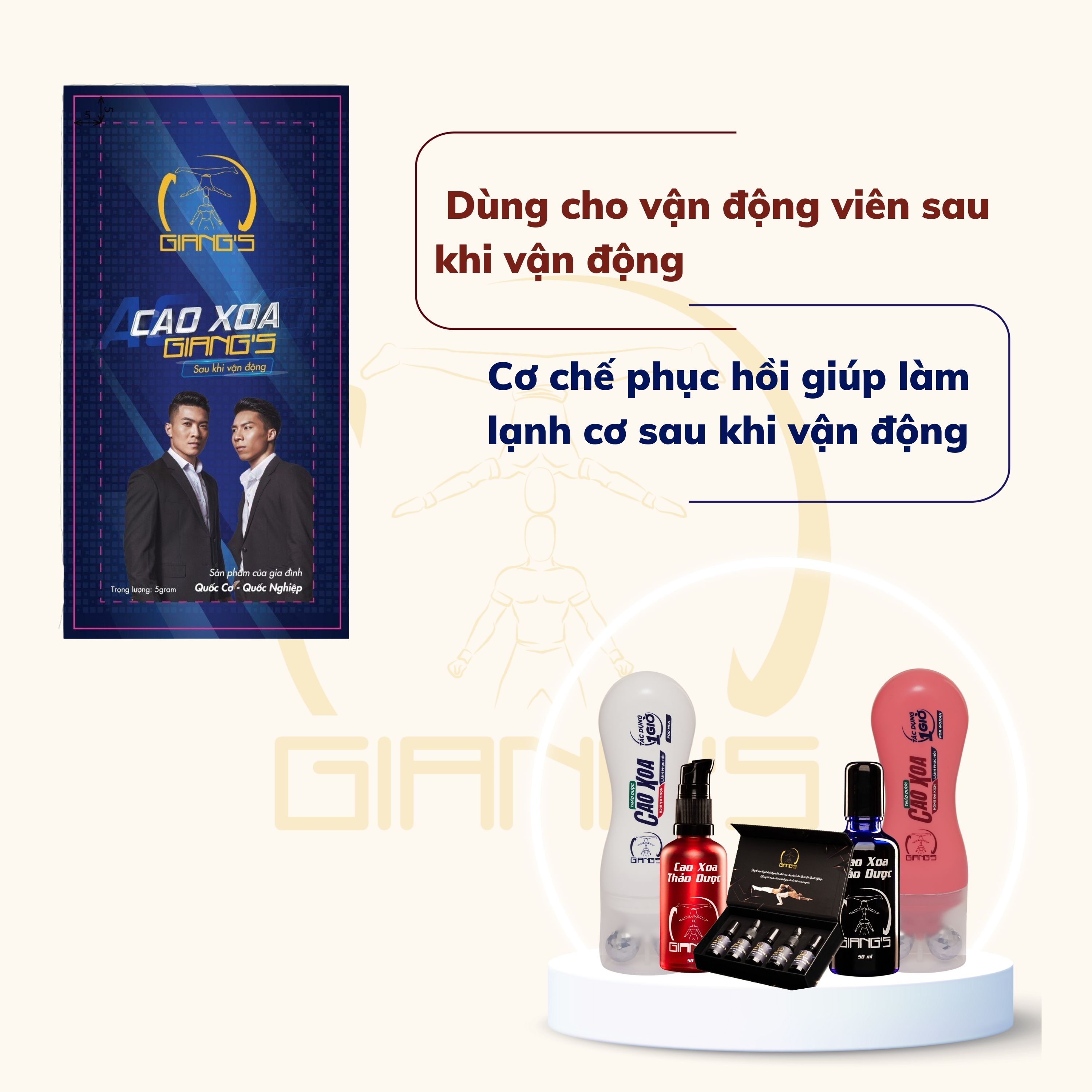 Serum giúp làm nóng/ phục hồi cơ dùng cho vận động viên trước và sau khi tập luyện - tép xanh/ đỏ chuyên biệt gói 5g