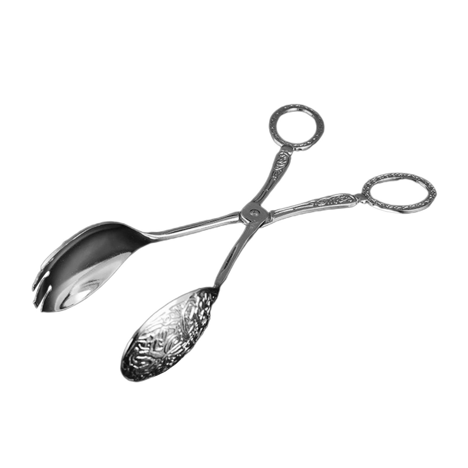 2x 23cm/9.1 inch Classic Kitchen Buffet Tongs Food Serving Tongs Salad Tongs