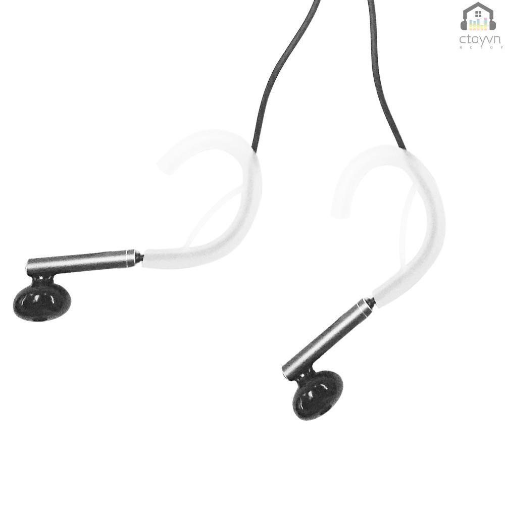 Set 2 cặp móc kẹp tai nghe thay thế bằng silicon mềm