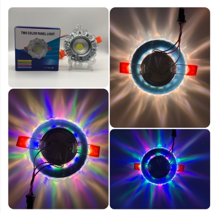 Đèn âm trần viền màu cob 3w+3w