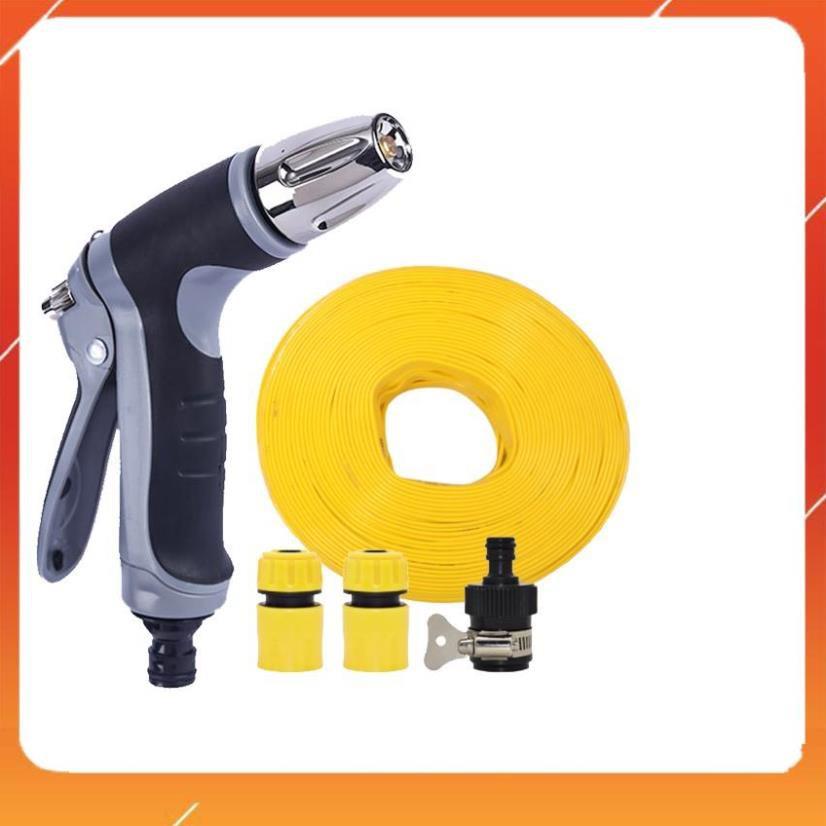 Bộ dây và vòi xịt rửa xe tưới cây tăng áp 15m 206817
