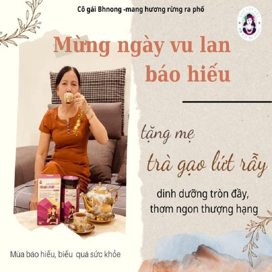 Trà gạo lứt rẫy Bhnong túi 500gr, thải độc tốt cho sức khỏe, giữ dáng, đẹp da