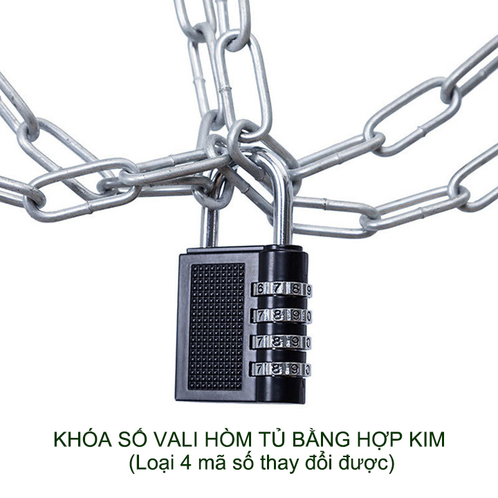 Khóa số vali balo XL033 loại 4 số có thể thay đổi được, làm bằng hợp kim