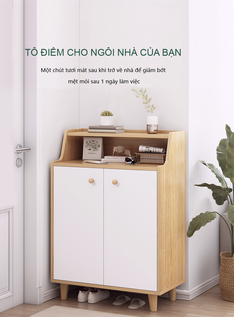 Tủ Giày Thông Minh GAPI Thiết Kế Thông Minh Bo Tròn Cạnh Chống Va Đập Decor Phong Cách Hàn Quốc - GP170