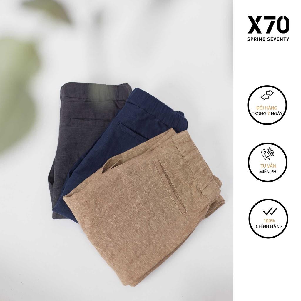 Quần Âu Nam Linen Thiết Kế Lưng Thun Thời Trang X70 - 11650008