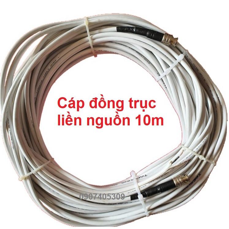 Dây Camera Cáp Đồng Trục Liền Nguồn RG59+2C Đồng Nguyên Chất - Đã Bấm Sẵn 2 Đầu