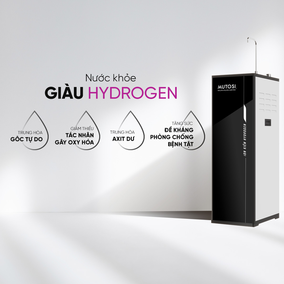 [MIỄN PHÍ VẬN CHUYỂN &amp; LẮP ĐẶT] Máy lọc nước Ion Kiềm Hydrogen. Hàng chính hãng MUTOSI MP-S1001H, 10 cấp lọc mạnh mẽ, 2 chế độ nước