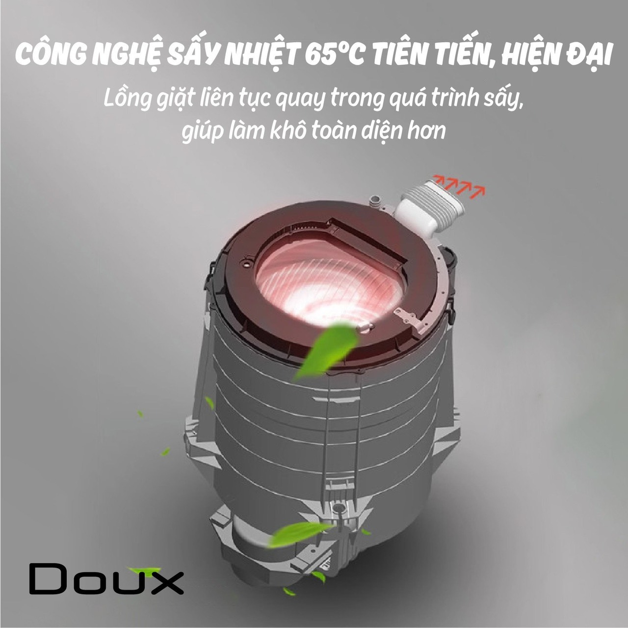 MÁY GIẶT SẤY MINI DOUX 12 CHỨC NĂNG LUX DX-1335 BẢN NÂNG CẤP 2023 CÓ CHỨC NĂNG SẤY HÀNG CHÍNH HÃNG