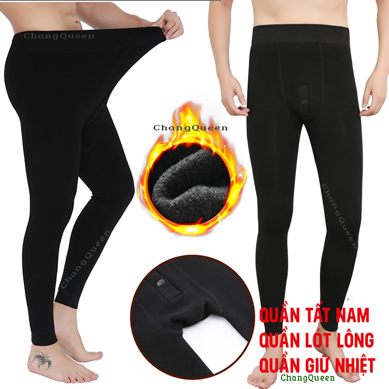 Quần Tất Lót Lông Nam [55 - 85kg], QUẦN GIỮ NHIỆT DÀY 400g chịu lạnh -7 độ, Quần Ôm Body Nam