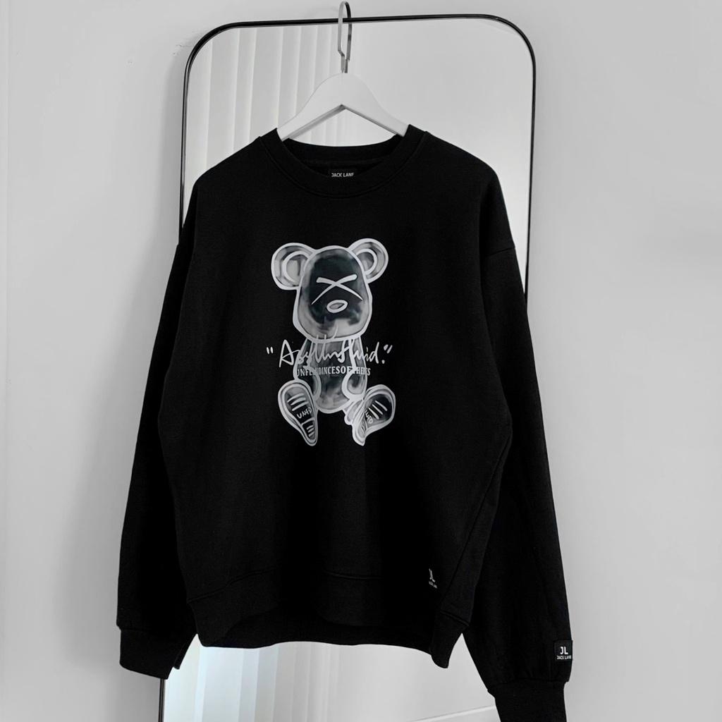 Áo Sweater JL Oversize Ex Bear, JACKLANE, Áo nỉ chui đầu Unisex Jack Lane