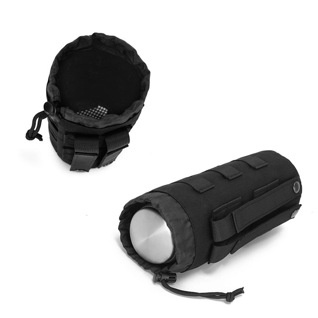 500ml Water Drink Bottle Carrier Cover Protective Sleeve Tote Bag Drawstring Pouch with Carrying Handle Strap for Climbing Cycling and Running Outdoor