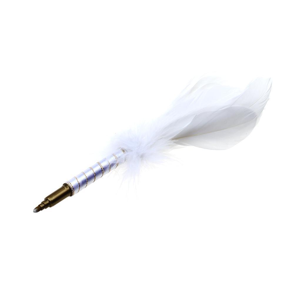 Pink or White Wedding Feather Sign Pen Guest Book Quill Signing Pen Decor