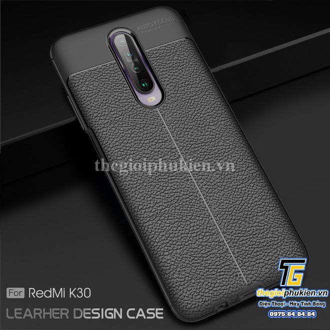 Ốp lưng silicon vân da Auto Focus Xiaomi Redmi K30