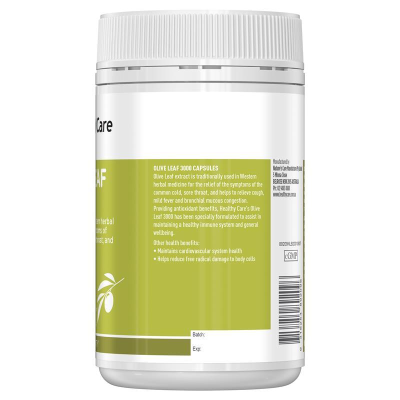 Healthy Care Olive Leaf Extract 3000mg 100 Capsules