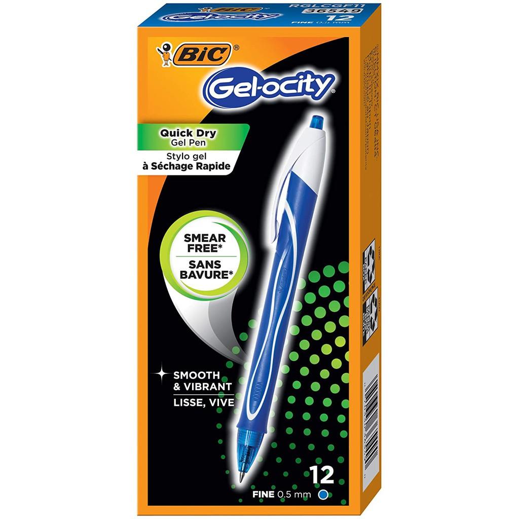 Bút Gel Khô Nhanh Nhất Bút BIC Gelocity Quick Dry Gel Pen, 1 cây màu đen hoặc xanh, cỡ ngòi 0.7mm