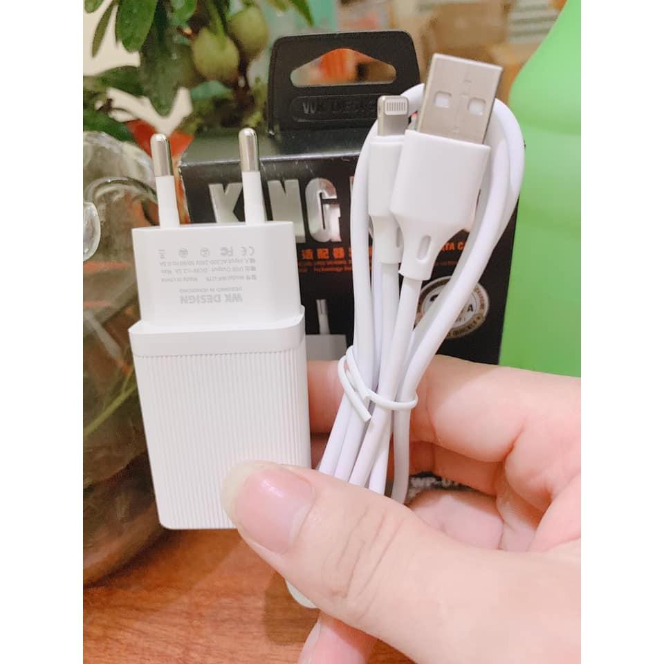 Bộ sạc nhanh KING KONG 2 cổng sạc USB dành cho samsung, iphone, tye c - Hàng chính hãng