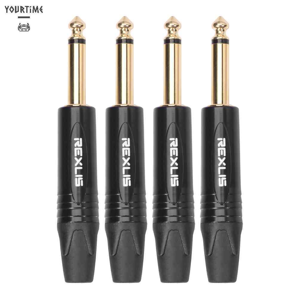 Set 4 Jack Cắm Kết Nối 6.35mm Cho Loa / Guitar / Microphone